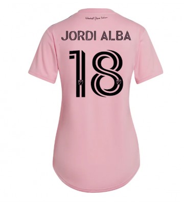 Inter Miami Jordi Alba #18 Primera Equipación Mujer 2023-24 Manga Corta